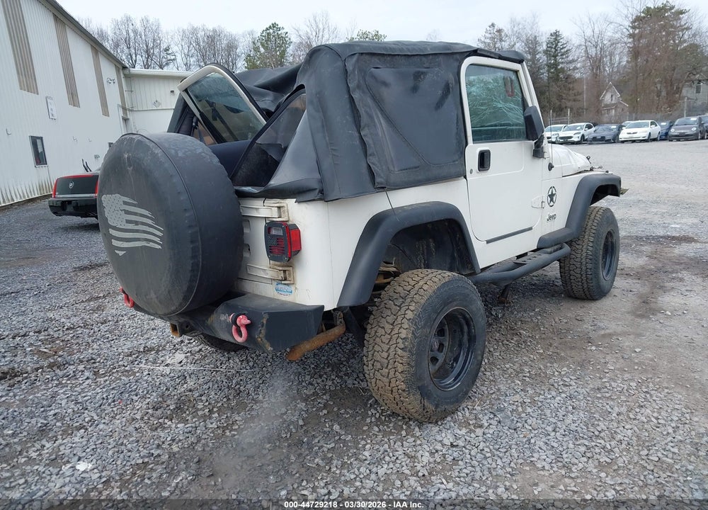 2000 JEEP WRANGLER SPORT VIN: 1J4FA49S3YP801120
