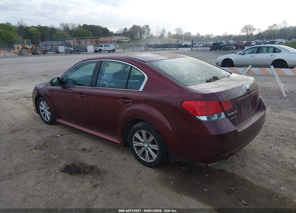 2011 SUBARU LEGACY 2.5I PREMIUM VIN: 4S3BMCG67B3220102