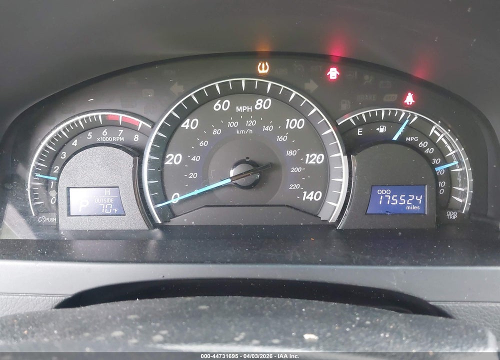 2012 TOYOTA CAMRY XLE VIN: 4T1BF1FK6CU144991