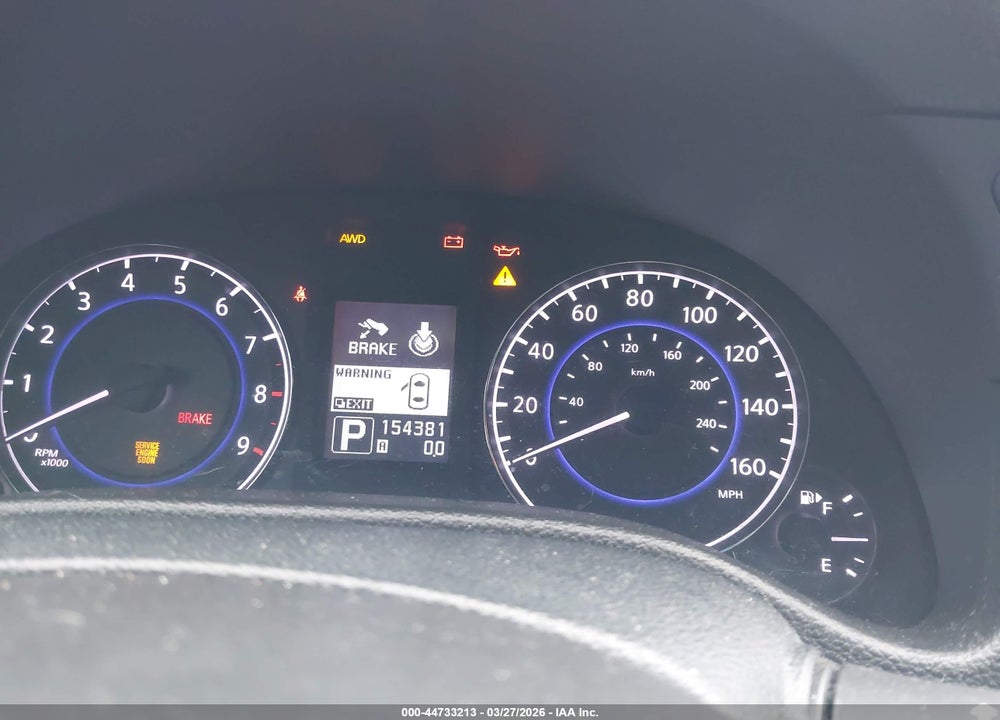 2013 INFINITI G37X VIN: JN1CV6AR3DM757829