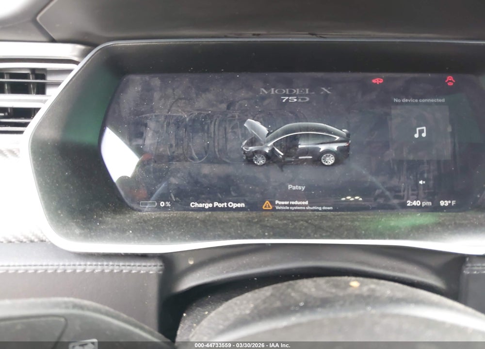 2017 TESLA MODEL X 100D/75D/90D VIN: 5YJXCBE25HF076984