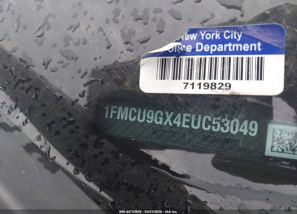 2014 FORD ESCAPE SE VIN: 1FMCU9GX4EUC53049