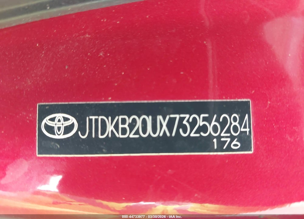 2007 TOYOTA PRIUS VIN: JTDKB20UX73256284