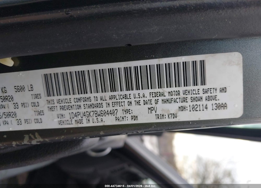 2011 DODGE NITRO HEAT VIN: 1D4PU4GK7BW604407