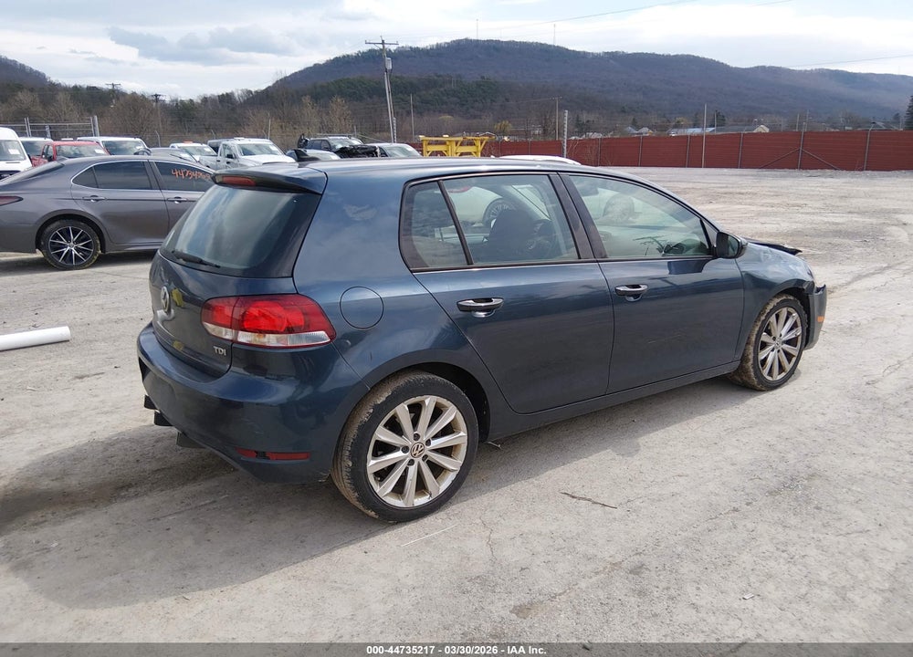 2012 VOLKSWAGEN GOLF TDI 4-DOOR VIN: WVWNM7AJXCW205370