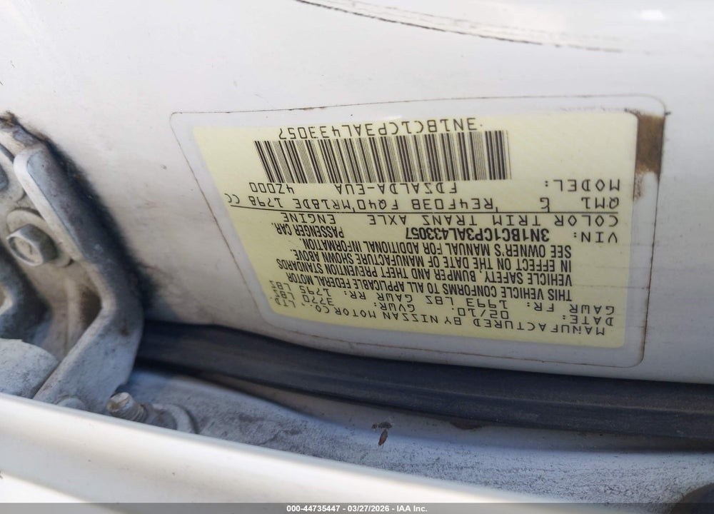 2010 NISSAN VERSA 1.8S VIN: 3N1BC1CP3AL433057