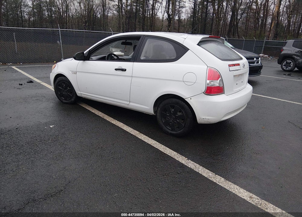 2008 HYUNDAI ACCENT GS VIN: KMHCM36C48U070542