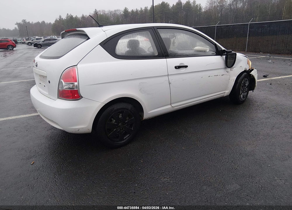 2008 HYUNDAI ACCENT GS VIN: KMHCM36C48U070542