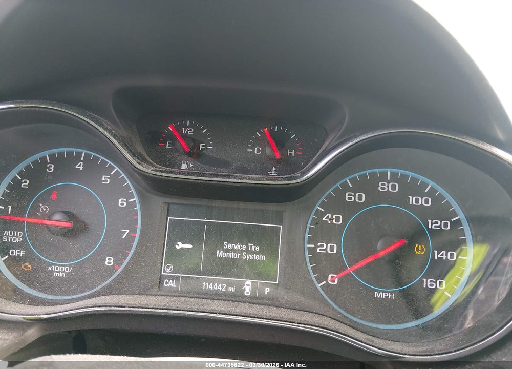 2016 CHEVROLET CRUZE LT AUTO VIN: 1G1BE5SMXG7303546