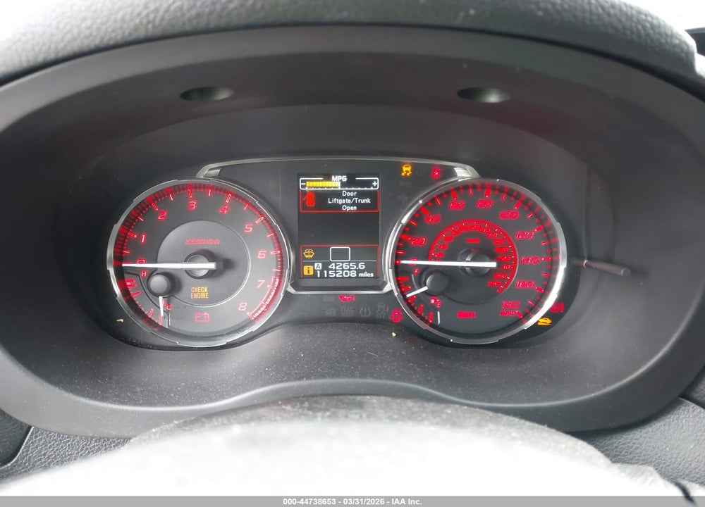 2016 SUBARU WRX VIN: JF1VA1B66G9830309