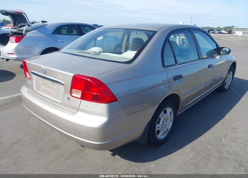2001 HONDA CIVIC LX VIN: 1HGES15561L038876