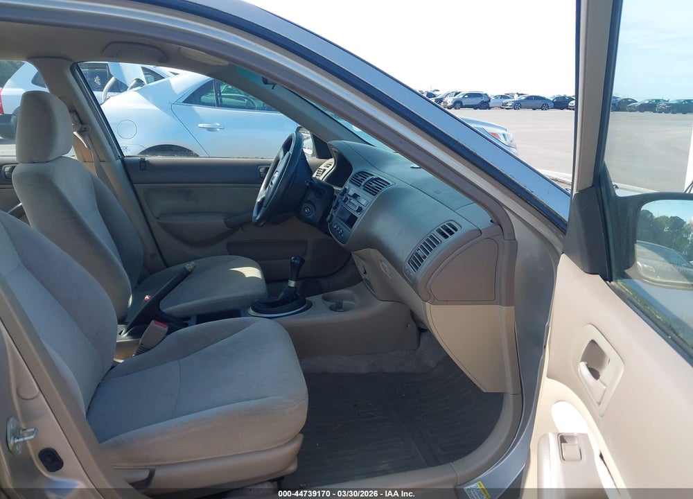 2001 HONDA CIVIC LX VIN: 1HGES15561L038876