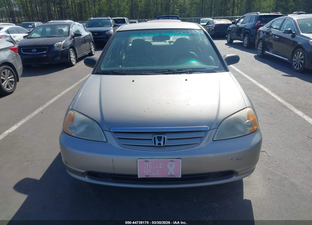 2001 HONDA CIVIC LX VIN: 1HGES15561L038876