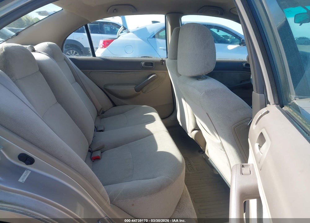 2001 HONDA CIVIC LX VIN: 1HGES15561L038876