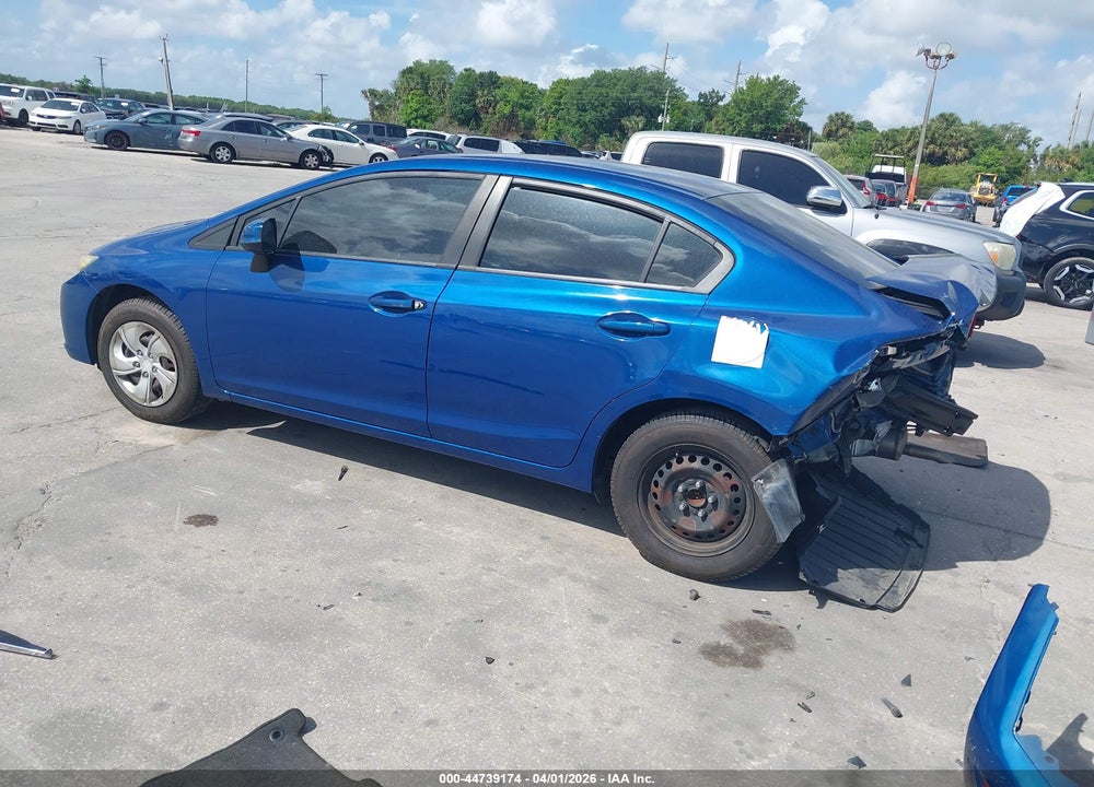 2013 HONDA CIVIC LX VIN: 19XFB2F52DE070812