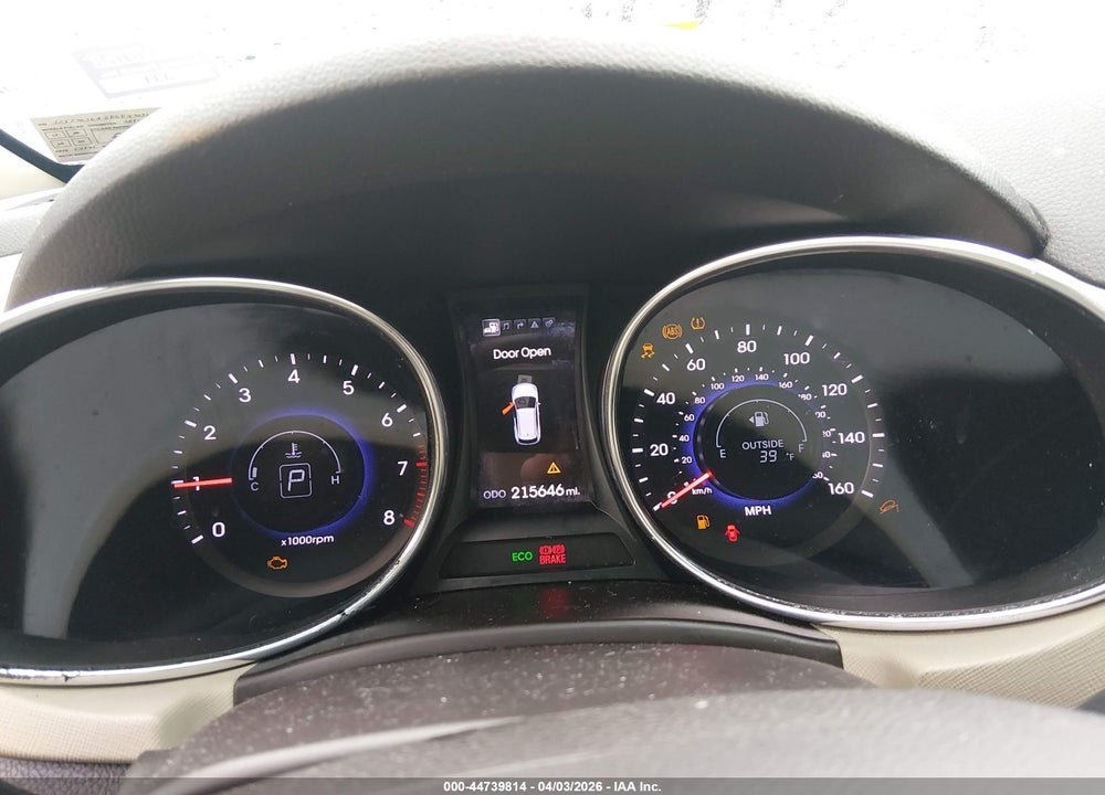 2013 HYUNDAI SANTA FE SPORT 2.0T VIN: 5XYZW3LA0DG029672