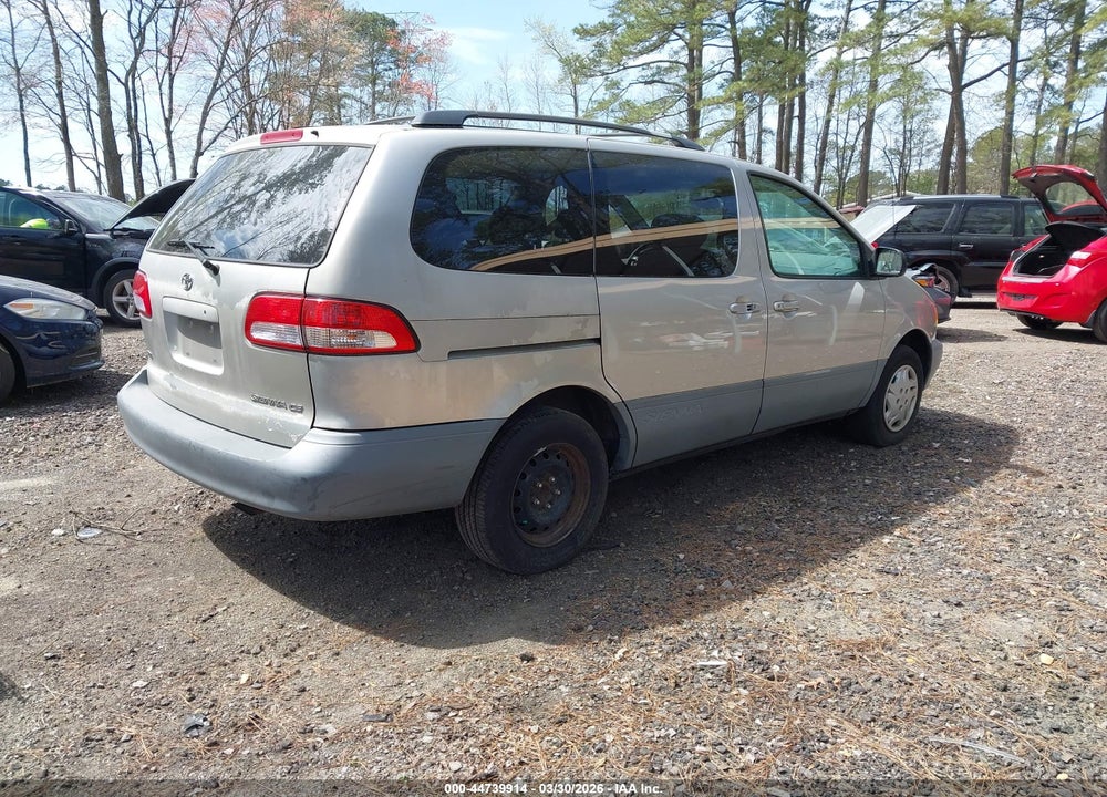 2002 TOYOTA SIENNA CE VIN: 4T3ZF19C72U480948