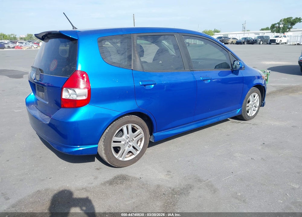 2007 HONDA FIT SPORT VIN: JHMGD38687S047724