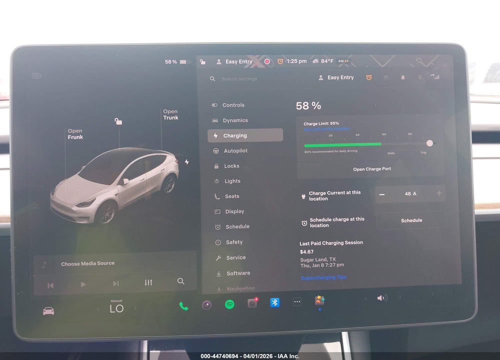 2020 TESLA MODEL Y LONG RANGE DUAL MOTOR ALL-WHEEL DRIVE VIN: 5YJYGDEEXLF043616