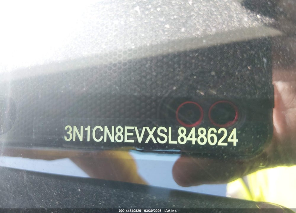 2025 NISSAN VERSA 1.6 SV VIN: 3N1CN8EVXSL848624