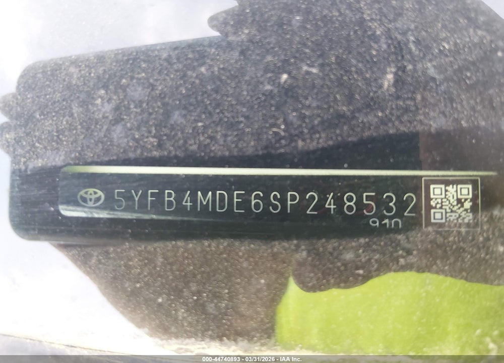 2025 TOYOTA COROLLA LE VIN: 5YFB4MDE6SP248532