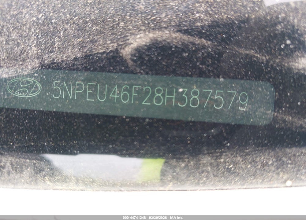 2008 HYUNDAI SONATA LIMITED V6/SE V6 VIN: 5NPEU46F28H387579