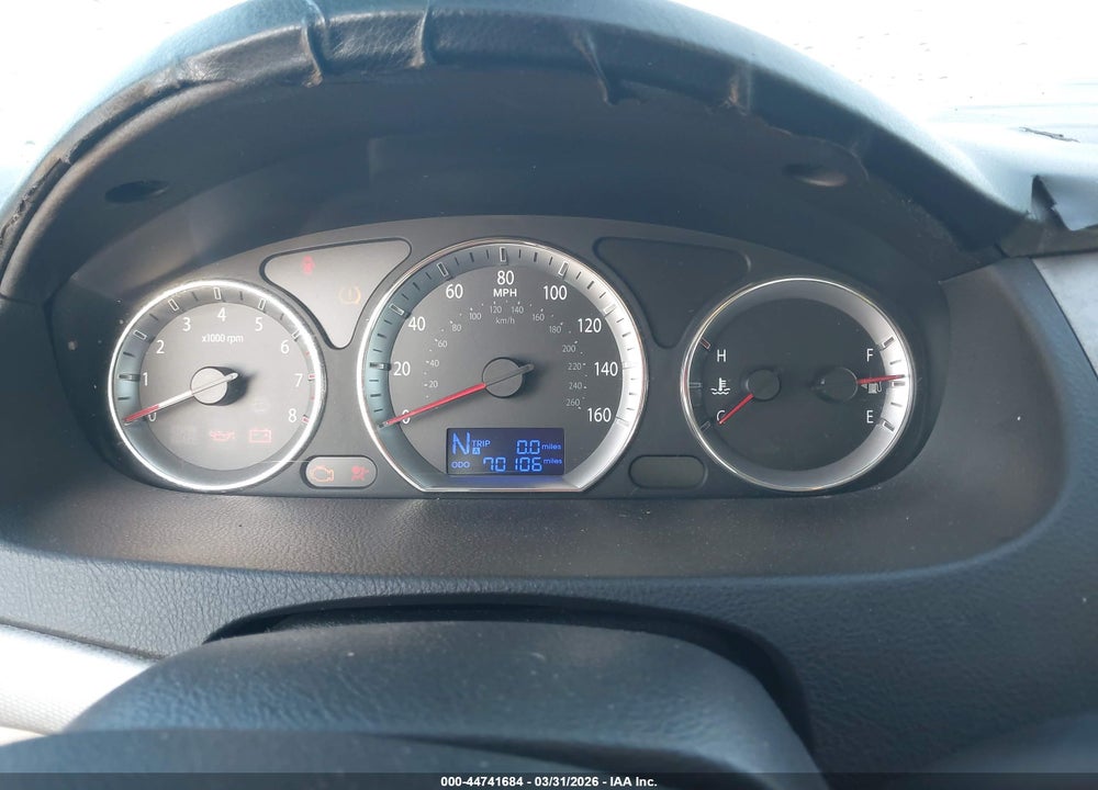 2010 HYUNDAI SONATA GLS VIN: 5NPET4AC6AH608509
