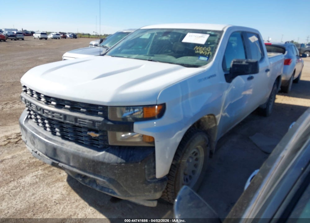 2021 CHEVROLET SILVERADO 1500 4WD  SHORT BED WT VIN: 3GCUYAEF2MG359607