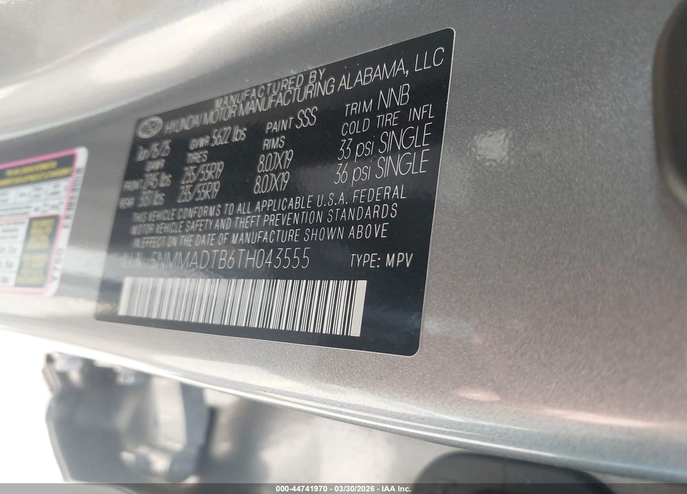 2026 GENESIS GV70 2.5T VIN: 5NMMADTB6TH043555