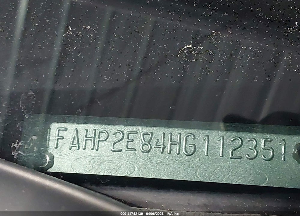 2017 FORD TAURUS SEL VIN: 1FAHP2E84HG112351