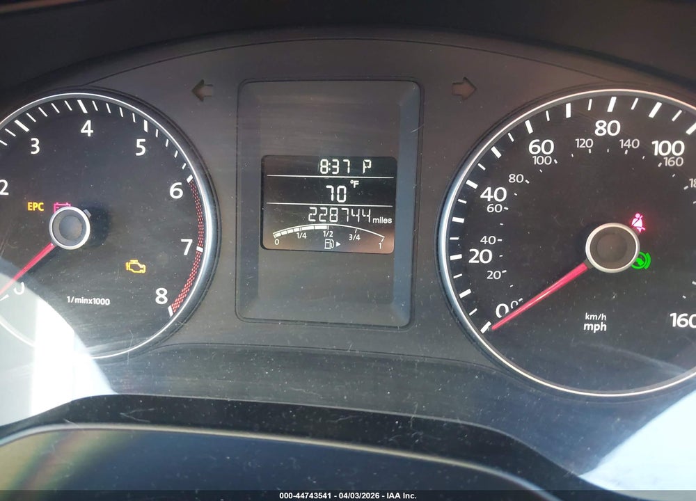 2013 VOLKSWAGEN JETTA 2.5L SE VIN: 3VWDP7AJ6DM291598