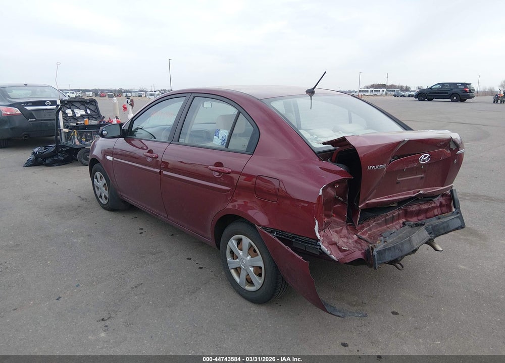 2007 HYUNDAI ACCENT GLS VIN: KMHCN46CX7U149912