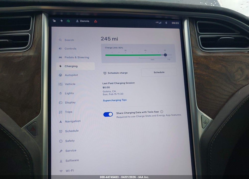 2017 TESLA MODEL S 100D/60D/75D/90D/P100D VIN: 5YJSA1E22HF191276