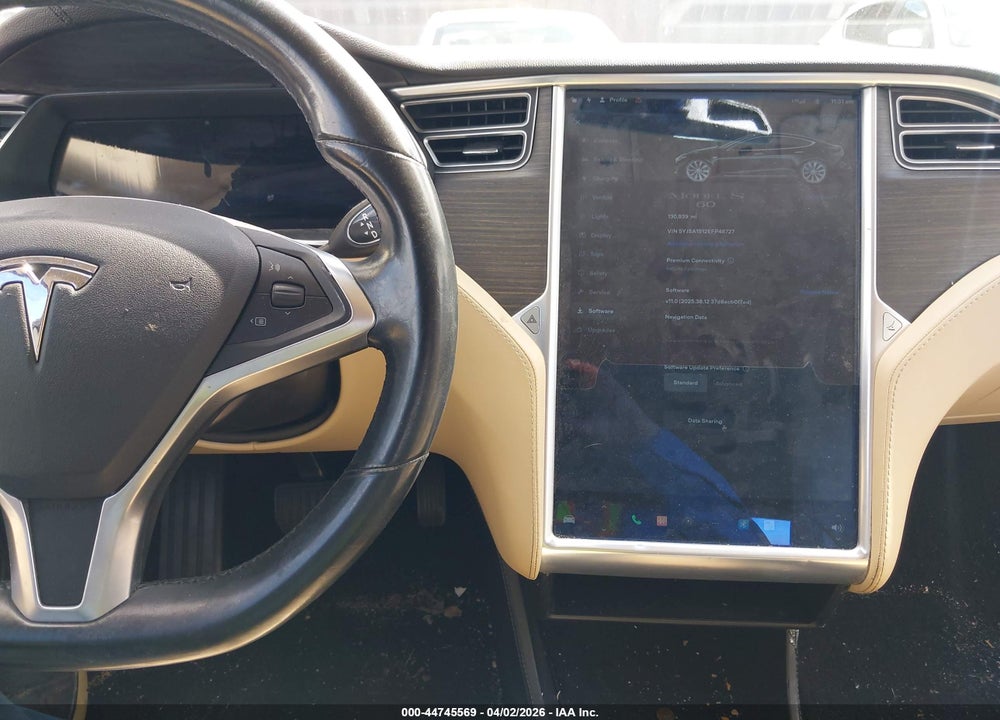 2014 TESLA MODEL S VIN: 5YJSA1S12EFP48727