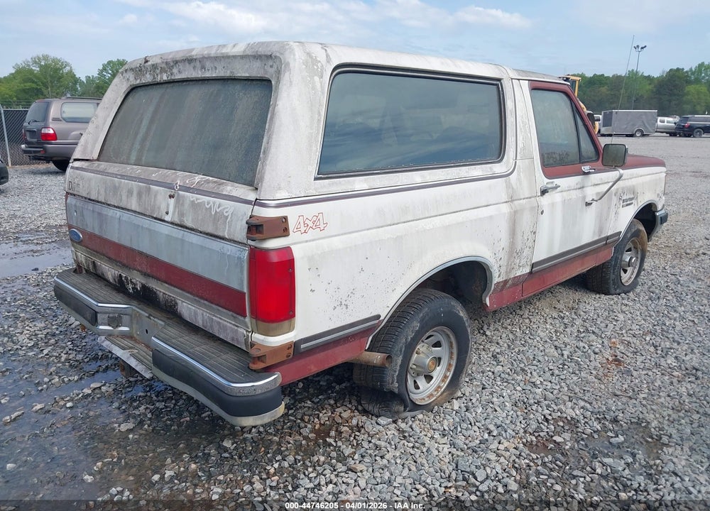 1990 FORD BRONCO U100 VIN: 1FMEU15H2LLA92256