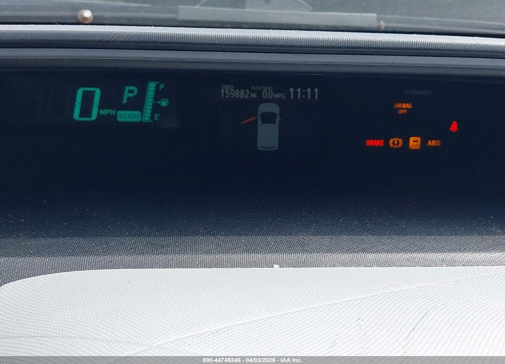 2012 TOYOTA PRIUS C TWO VIN: JTDKDTB30C1003307