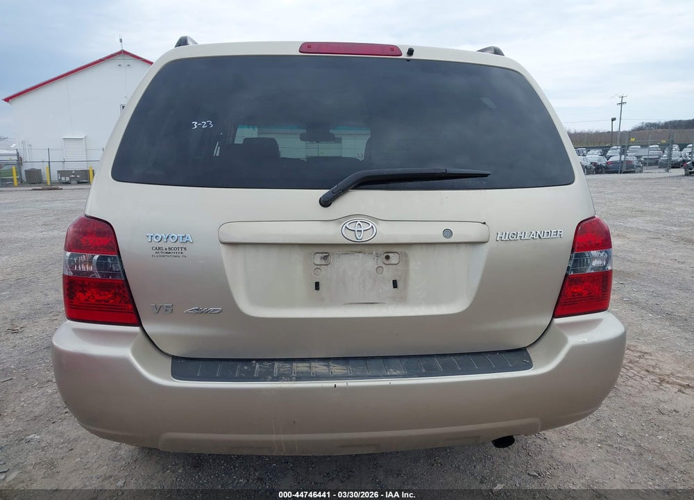 2005 TOYOTA HIGHLANDER V6 VIN: JTEEP21A750104590