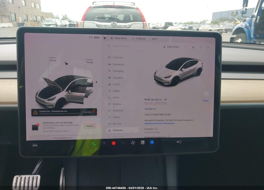2021 TESLA MODEL Y PERFORMANCE DUAL MOTOR ALL-WHEEL DRIVE VIN: 5YJYGDEFXMF173387