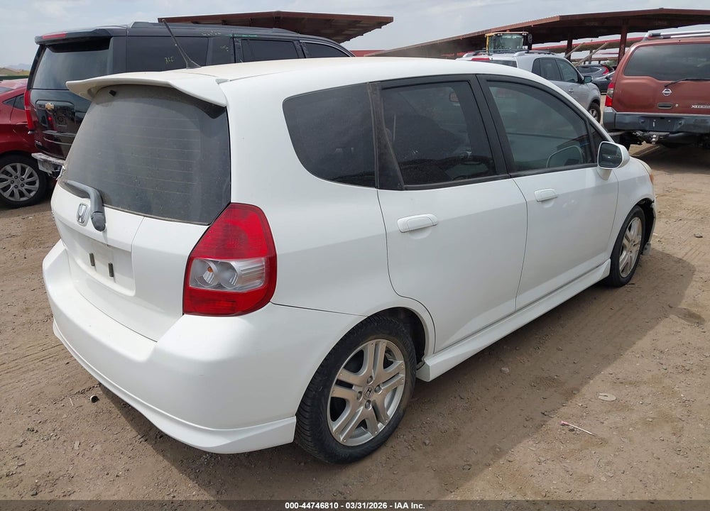 2007 HONDA FIT SPORT VIN: JHMGD38657S064531