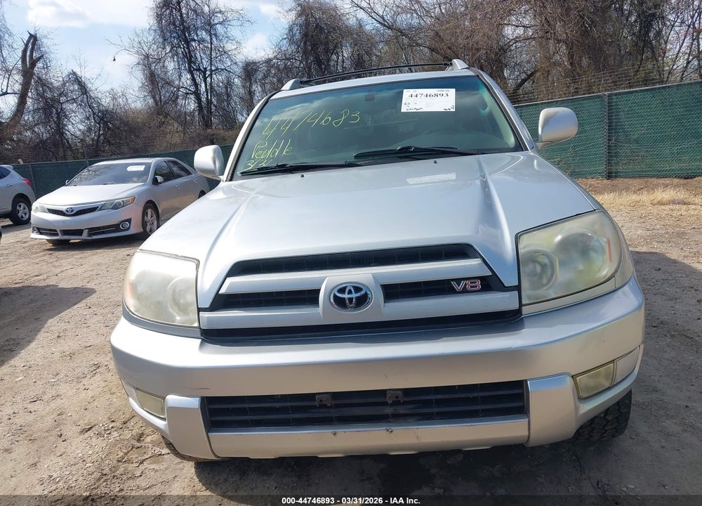 2003 TOYOTA 4RUNNER LIMITED V8 VIN: JTEBT17R838004681