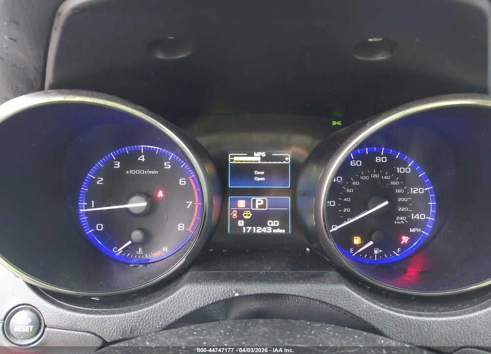 2017 SUBARU OUTBACK 2.5I PREMIUM VIN: 4S4BSADC2H3289241