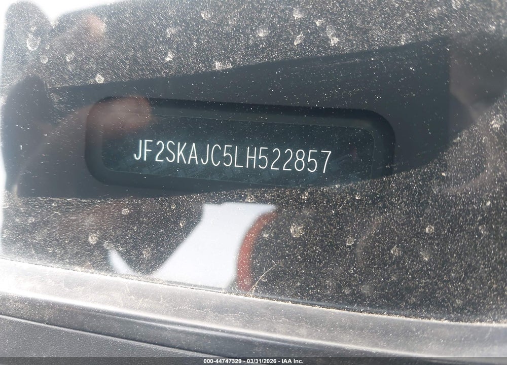 2020 SUBARU FORESTER PREMIUM VIN: JF2SKAJC5LH522857