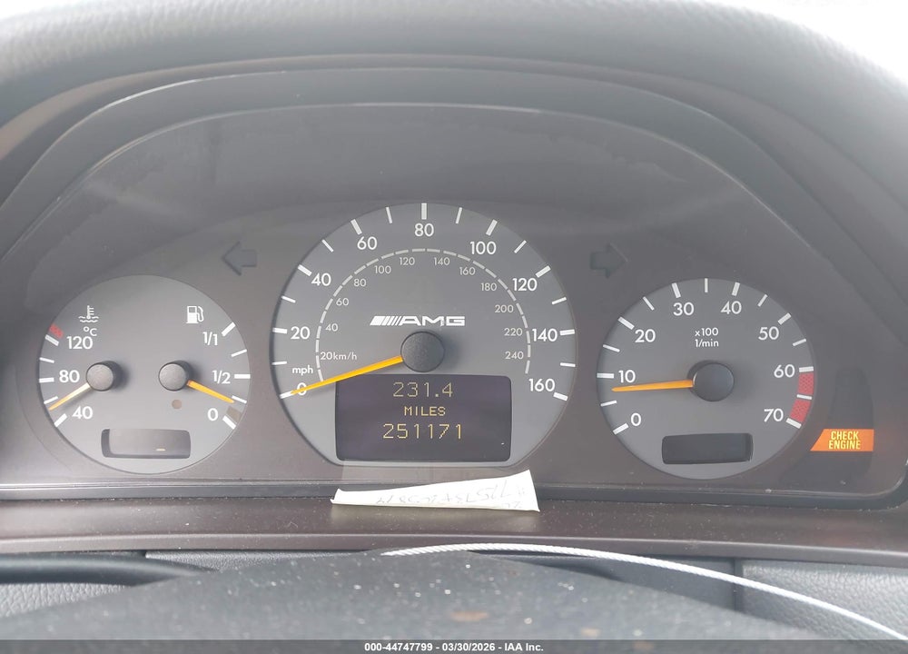 2001 MERCEDES-BENZ E 55 AMG VIN: WDBJF74JX1B175925