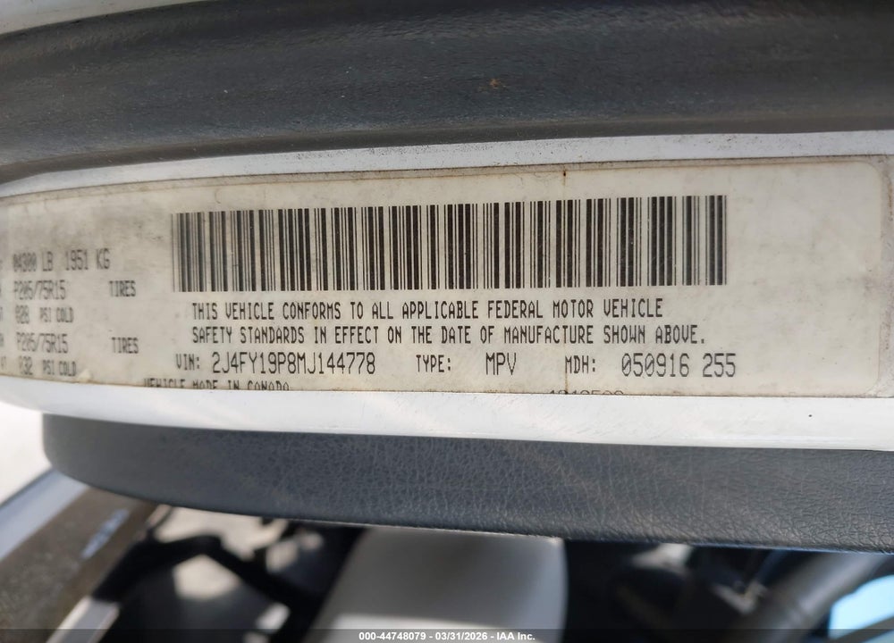 1991 JEEP WRANGLER / YJ S VIN: 2J4FY19P8MJ144778