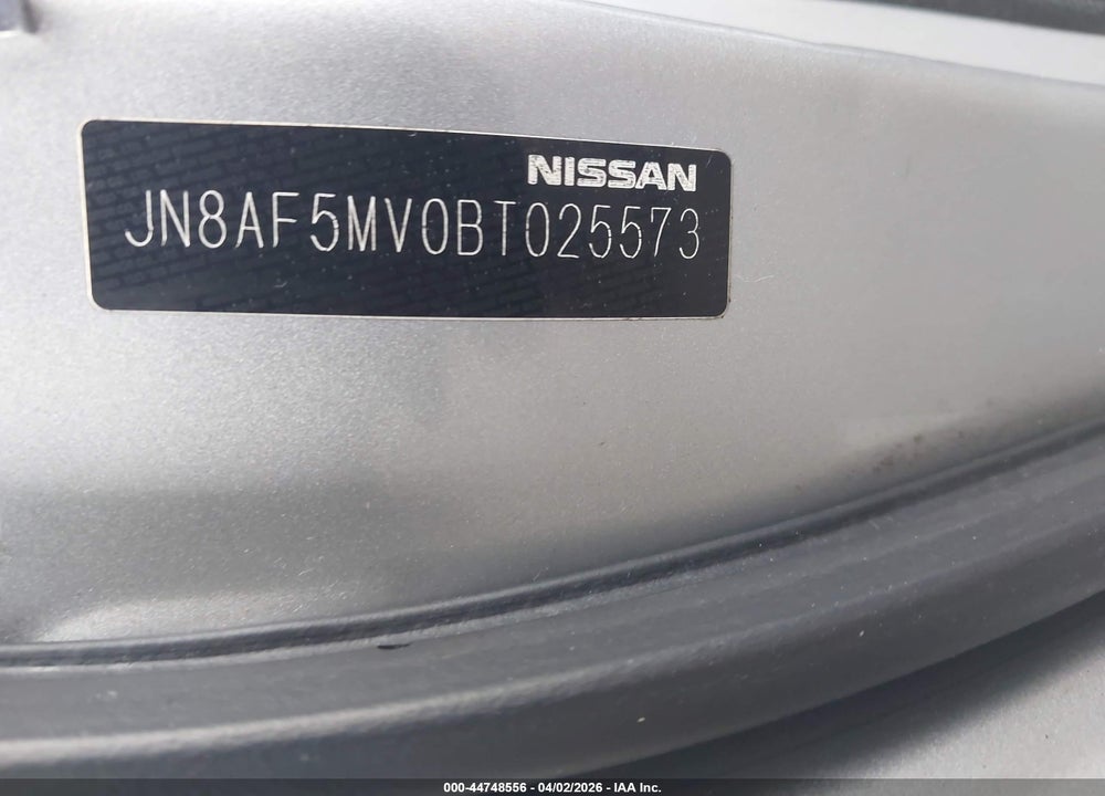 2011 NISSAN JUKE SL VIN: JN8AF5MV0BT025573