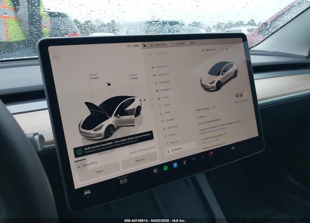 2023 TESLA MODEL 3 REAR-WHEEL DRIVE VIN: 5YJ3E1EA3PF565991