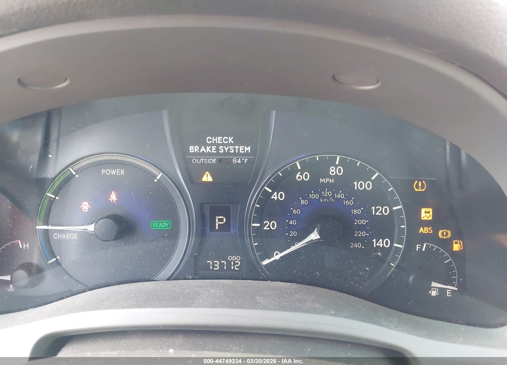 2010 LEXUS RX 450H VIN: JTJBC1BA3A2026364