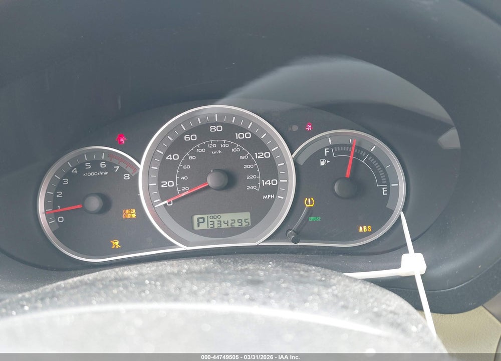 2010 SUBARU IMPREZA OUTBACK SPORT VIN: JF1GH6D66AH805132