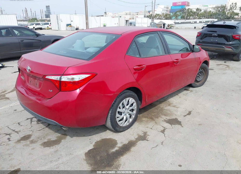 2016 TOYOTA COROLLA LE VIN: 2T1BURHE1GC665197