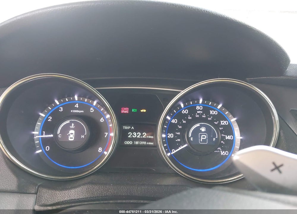 2013 HYUNDAI SONATA SE VIN: 5NPEC4AC0DH711655